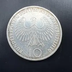 pièce 10 deutsche mark 1972 jeux olympiques de munich argent autre millième 15,61g
