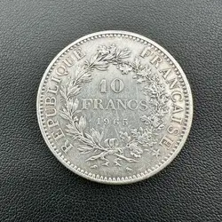 piece 10 francs hercules 1965 argent 900 millième 24,87g