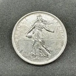 pièce 5 francs semeuse 1965 argent 835 millième 12,04g