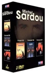 dvd michel sardou - vivant 83 + concert 85 + concert 87