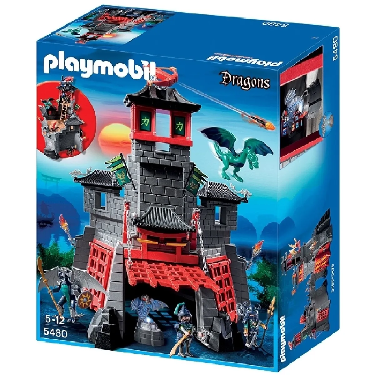 Gros Lot Playmobil – Château Du Dragon Vert, Pièces Détachées Ou Complet, Occasion